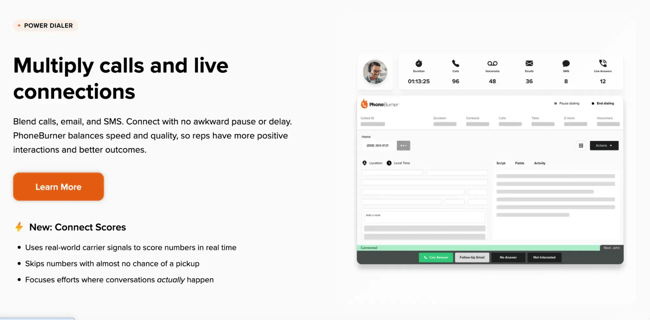 crm with dialer, PhoneBurner