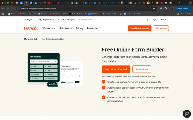 customer feedback tool, hubspot forms