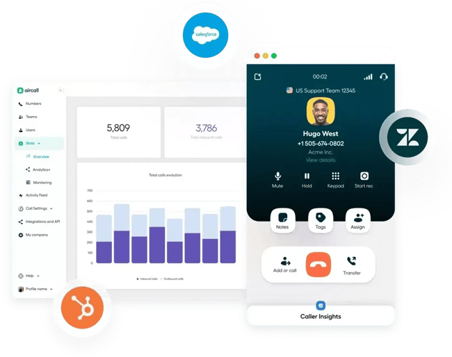 customer service app aircall