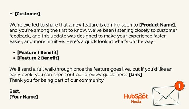 customer service email templates, new feature