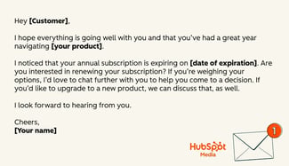 customer service email templates, renewal reminder