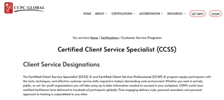 customer service programs, ccpc global ccss certification, client services certification