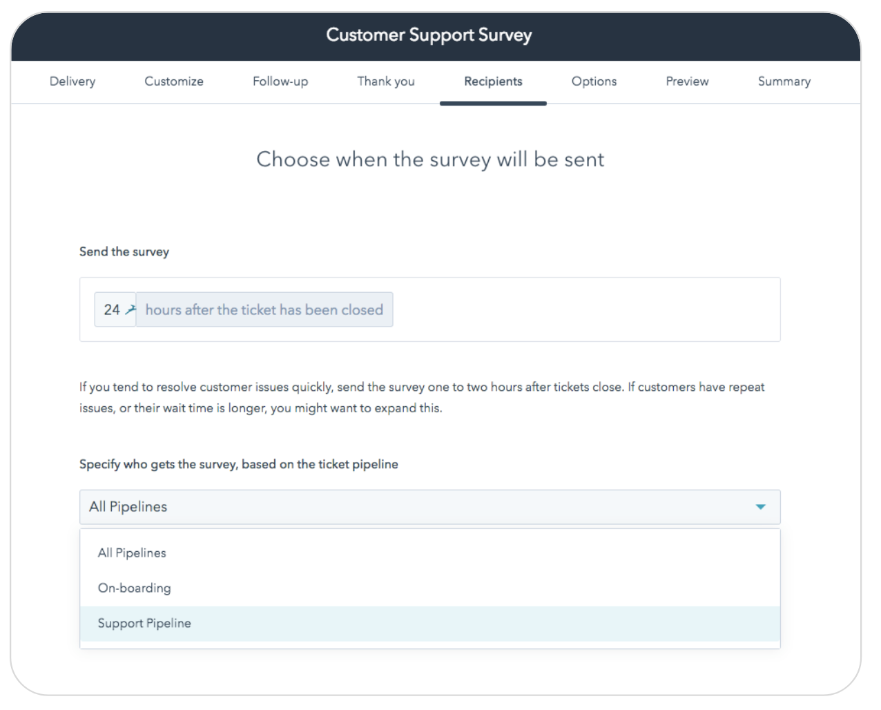 customer support survey