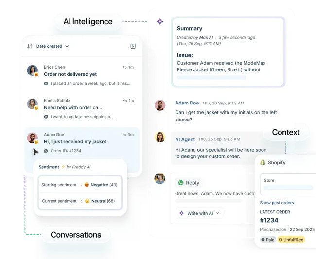 freshdesk ai customer service software