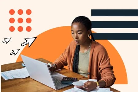 woman learns about customer data management
