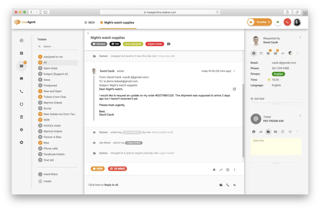 Best customer service software, LiveAgent