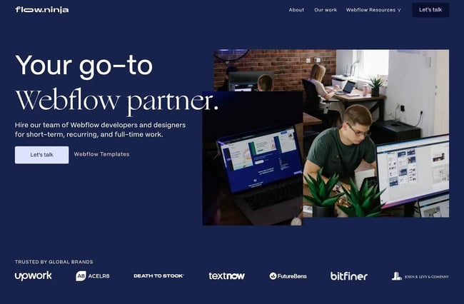 dark website themes, flow ninja