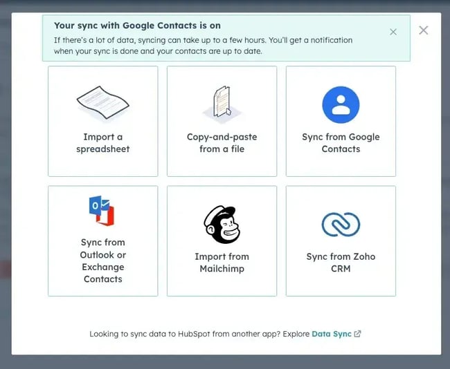 data sync in hubspot crm