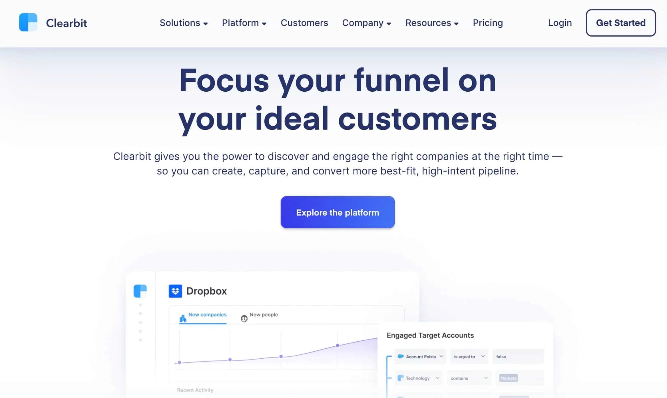data enrichment tools, Clearbit offers updated company and contact information for your sales records.
