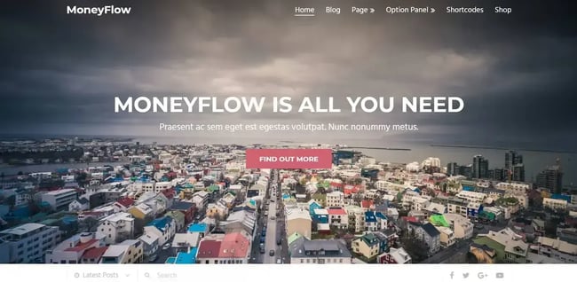 demo page for the amazon affiliate wordpress theme moneyflow