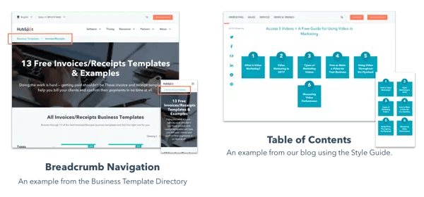 hubspot design seo ui breadcrumb navigation