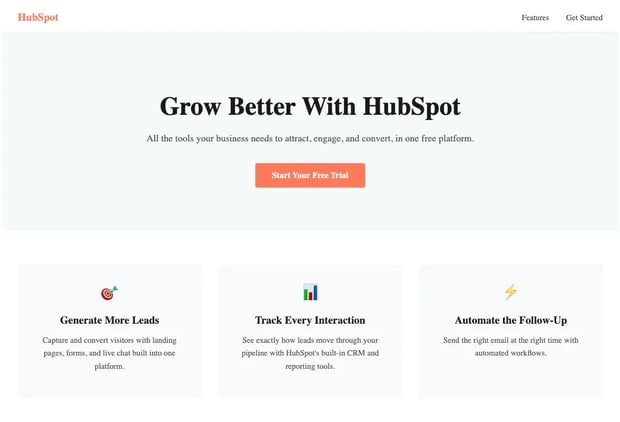 desktop feature section for landing page using html and css