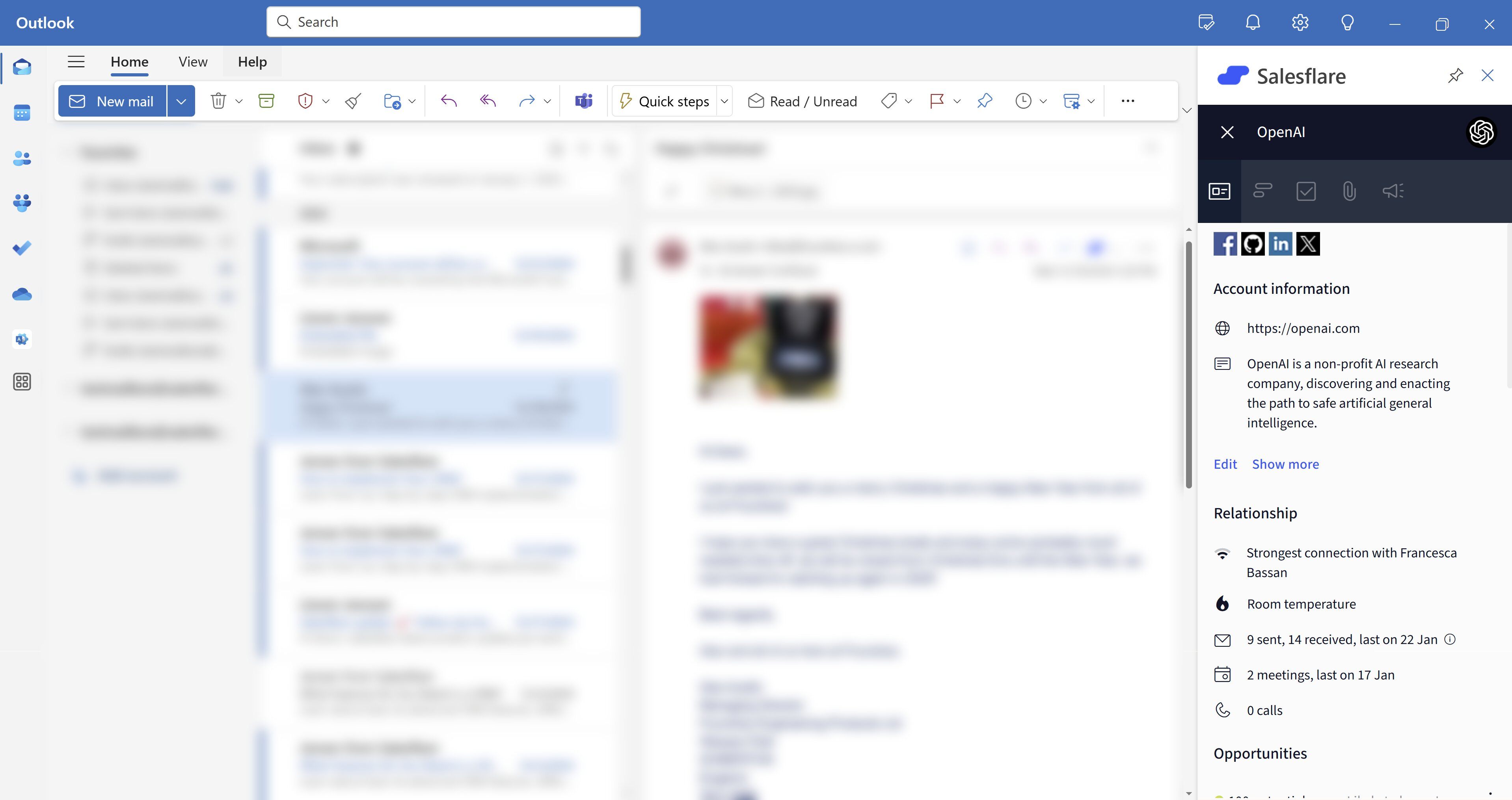 Salesflare Outlook