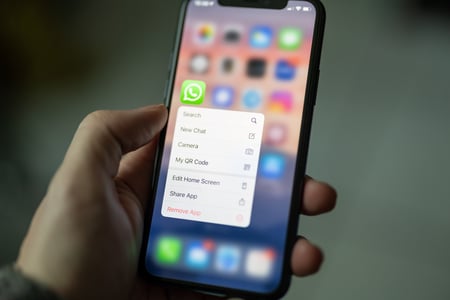 préparation d'un chat WhatsApp sur web