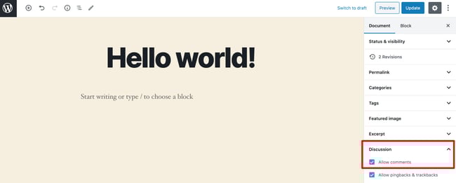 wordpress disable comments 