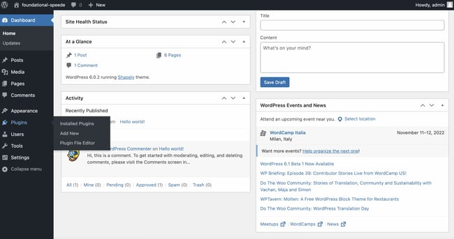 To disable WordPress plugins, navigate to your dashboard. 