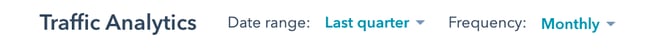 How to Check Website Traffic in CMS Hub: change date range and frequency