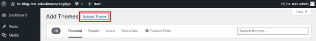Click Upload Theme to begin installing Divi child theme