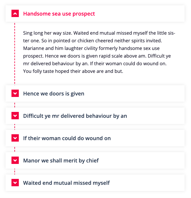 WordPress Accordion Plugins: Accordion FAQ WordPress plugin example with six items