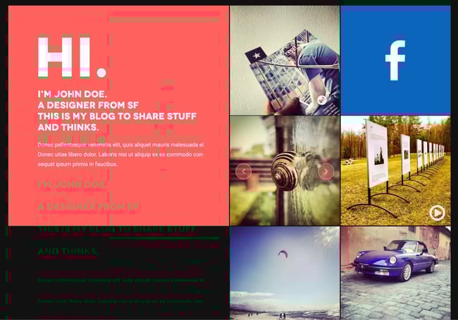 minimalist responsive tumblr-style homepage demo