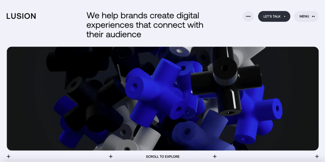 dynamic website example, lusion