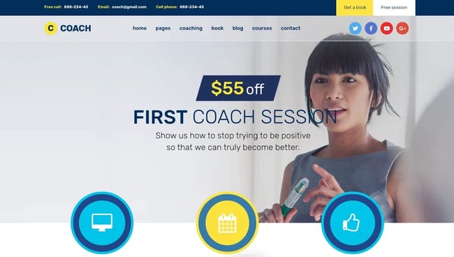 demo page for the elearning wordpress theme skilled