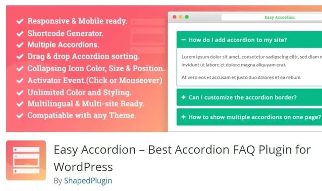 Orange to yellow gradient background for easy accordion FAQ plugin download by shaapedplugin