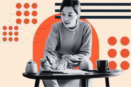 business leader writing an ecommerce business plan