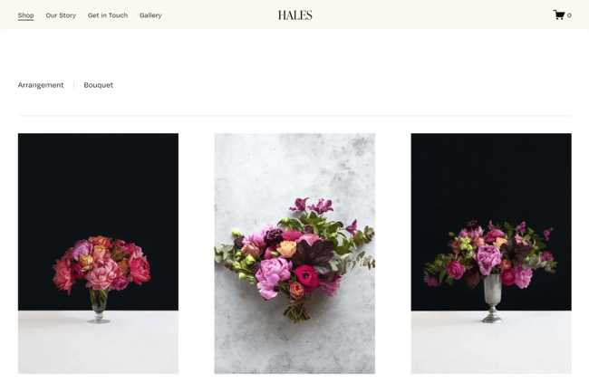 ecommerce landing page template, squarespace