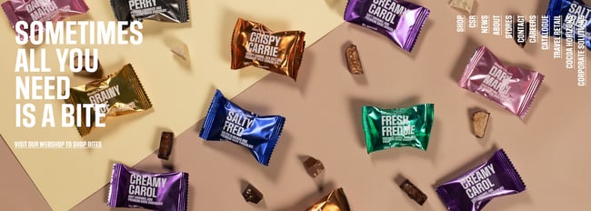 ecommerce website examples: simply chocolate