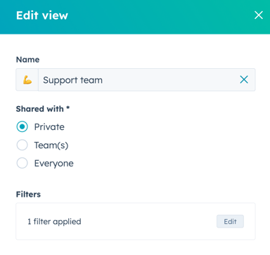 edit view