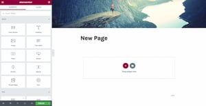 elementor wordpress: How to use Elementor with WordPress — Elementor page editor with a widget library to the right and the new page's content to the left