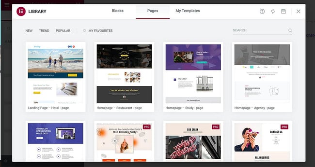 elementor wordpress: How to use Elementor with WordPress  Elementors template library with various page templates to choose from