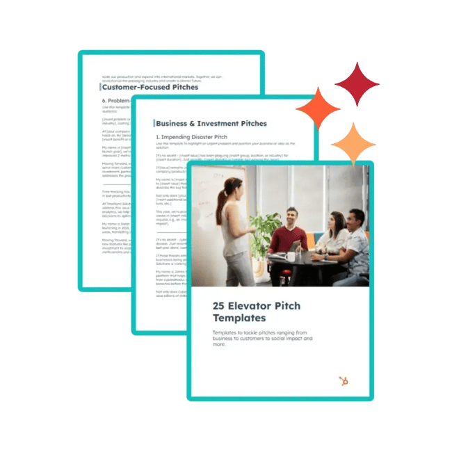 HubSpot's elevator pitch templates