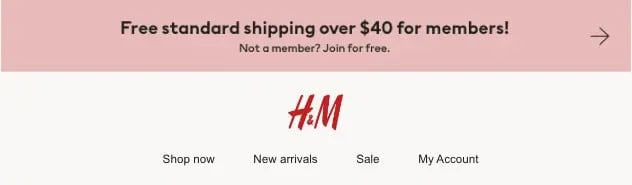 email banner, hm