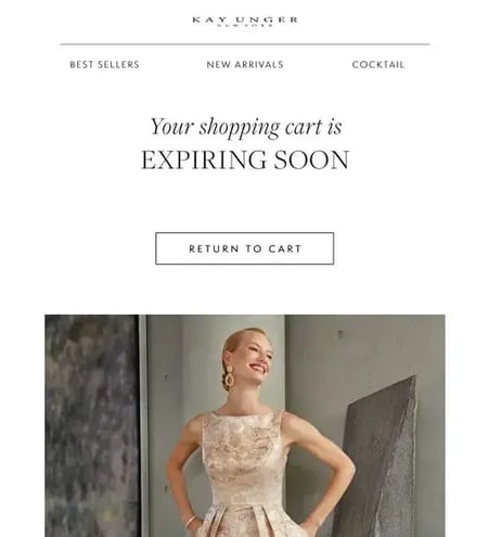 email drip campaign by ecommerce brand kay unger-1