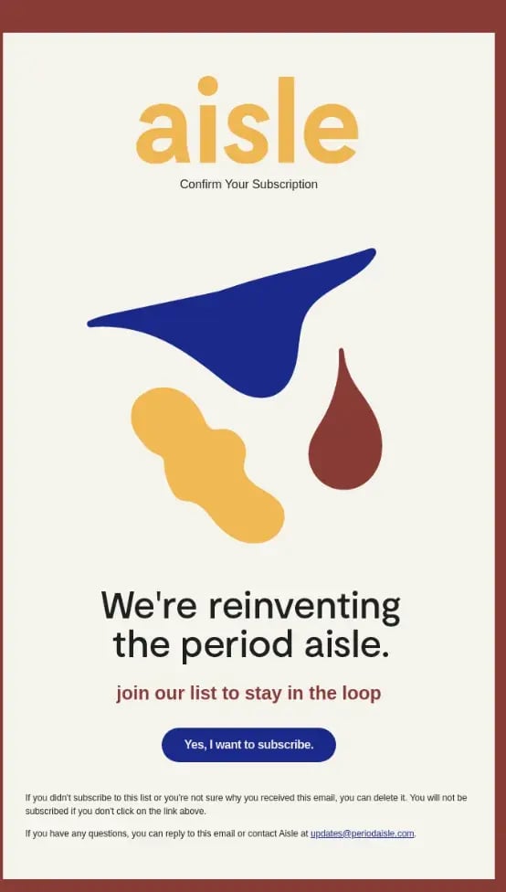 email opt in, aisle