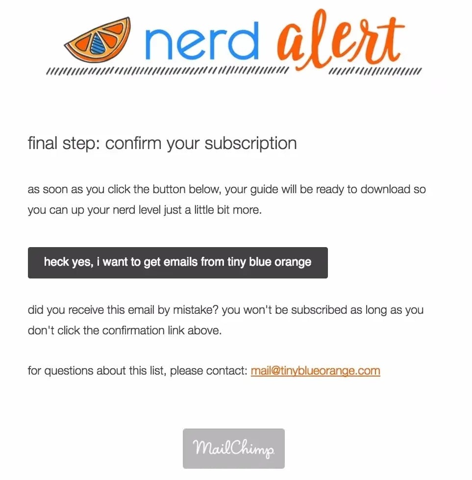 email optin example