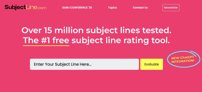 email testing tool, subject line