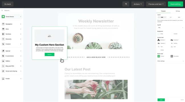 email marketing for hotels, Mailerlite