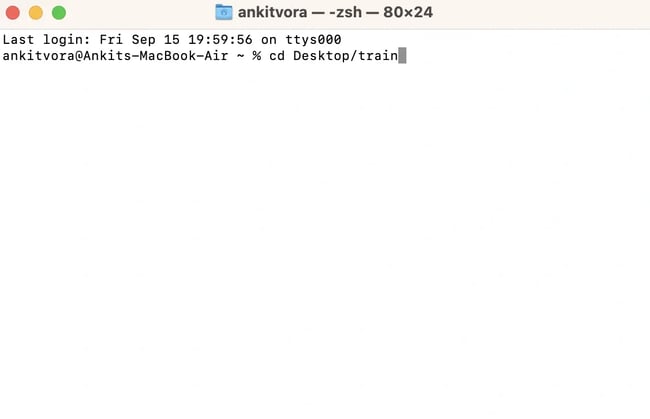 chat gpt training example, terminal