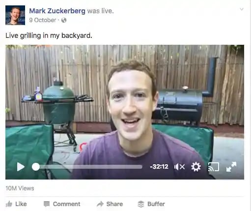 facebook business page, live