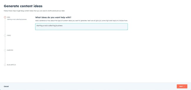 generate content ideas