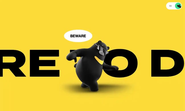 business website design example from bikebear