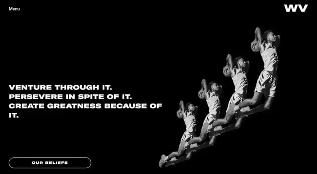 business website design example from will ventures