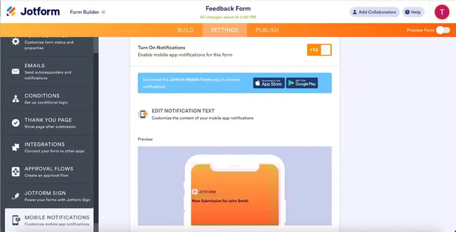 html email form, jotform