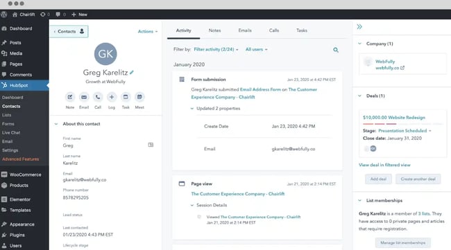 html email form, hubspot