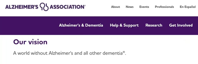 Best Vision Statement Examples: Alzheimer's Association