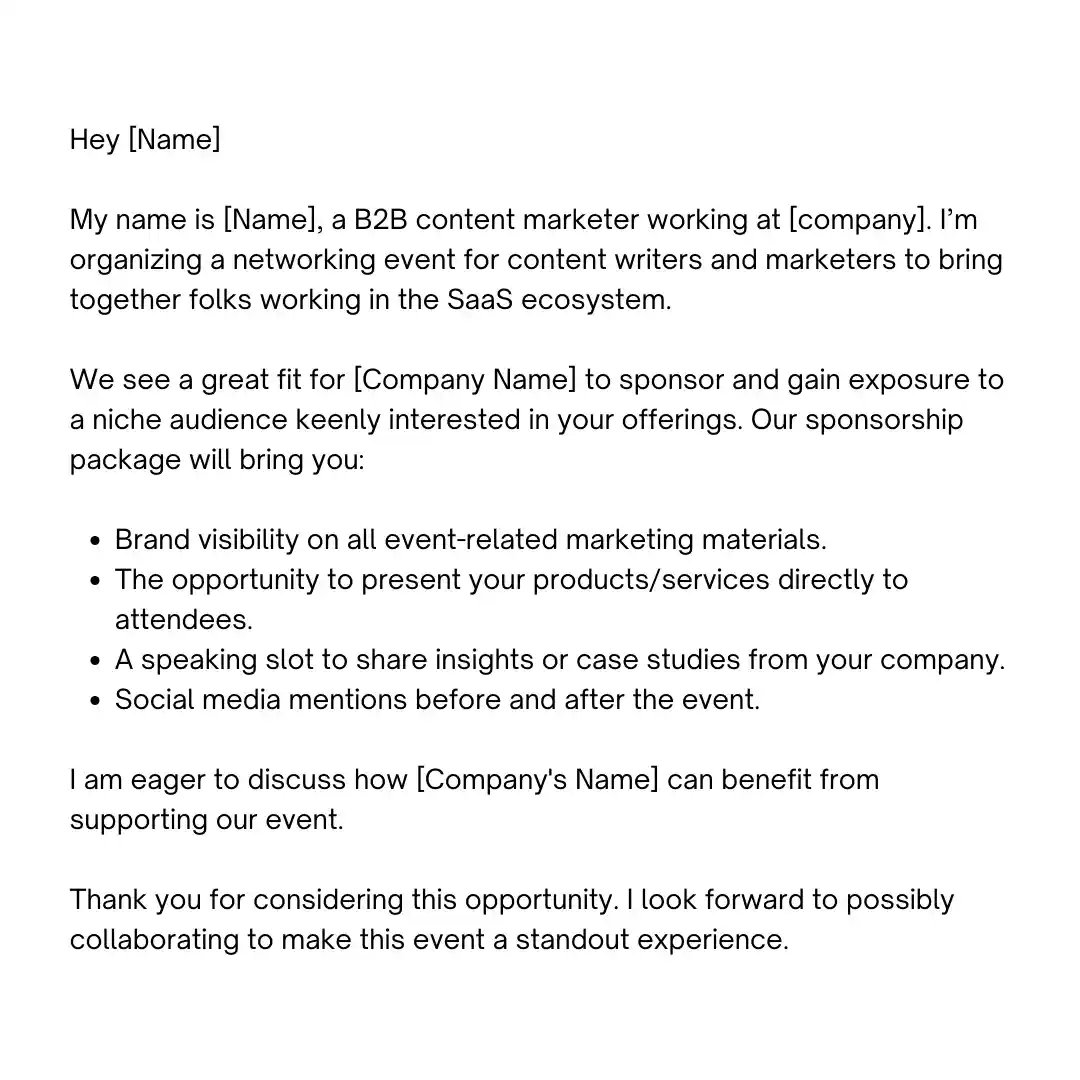 sponsorship email example template