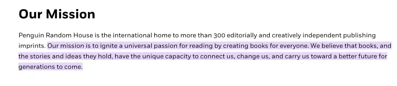 Best mission statement examples: penguin